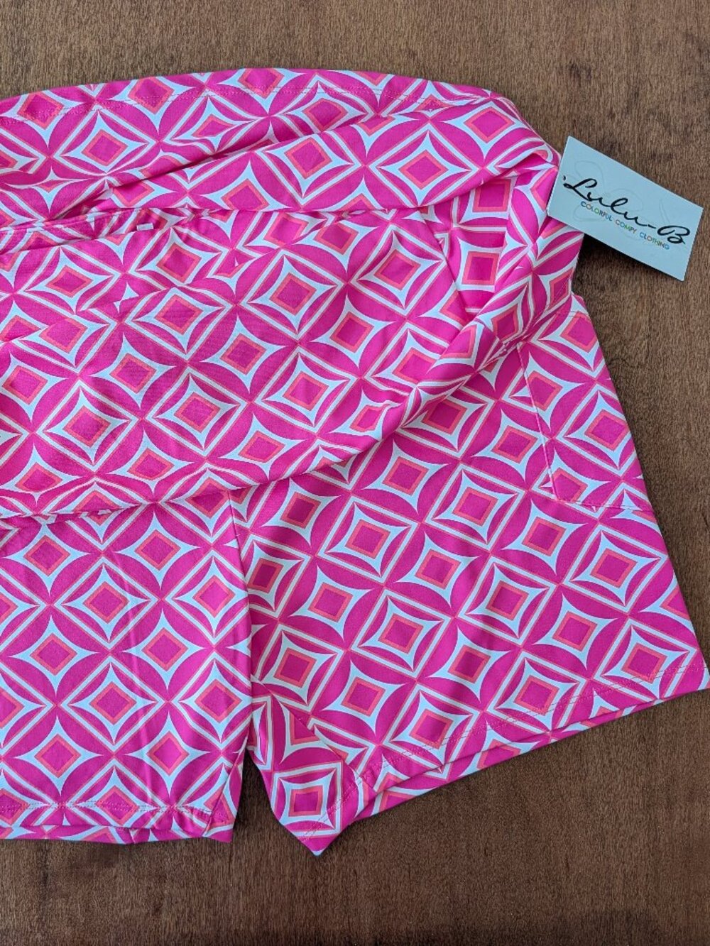 Lulu B Pink Diamond Cha Cha Skort Activewear UPF 50+ Size XL NWT - Picture 7 of 13